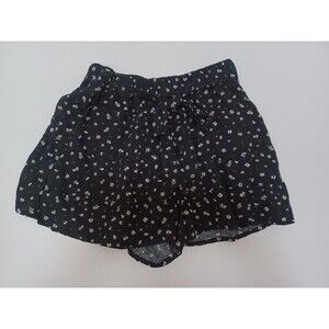 SO Ruffle Shorts High Rise Black White Floral Womens‎ XS NWT